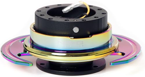 NRG Gen 3.0 - Volante de liberación rápida, cuerpo negro con anillo cromado Neo SRK-650BK-CMC