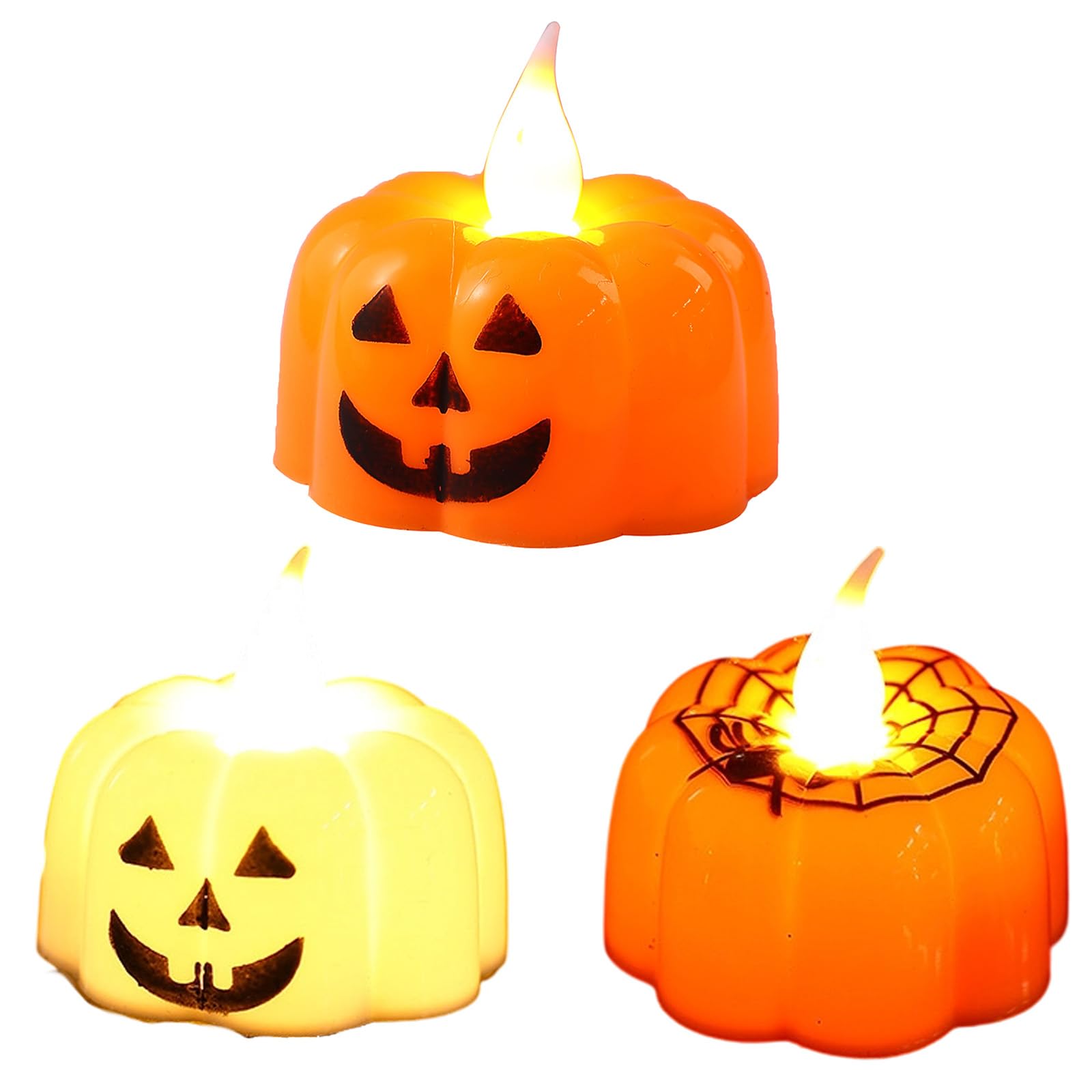 APGLSXY Halloween Pumpkin LED Light with Realistic Flickering Flameless Design Battery Operated Indoor Outdoor Decoration Flameless Pumpkin Light Battery Operated
