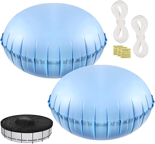 Miniatura 1 de Almohadas de piscina de 4 x 4 pies para piscina sobre el suelo, almohada de piscina duradera y resistente al frío de 0.016 in, kit de invierno de