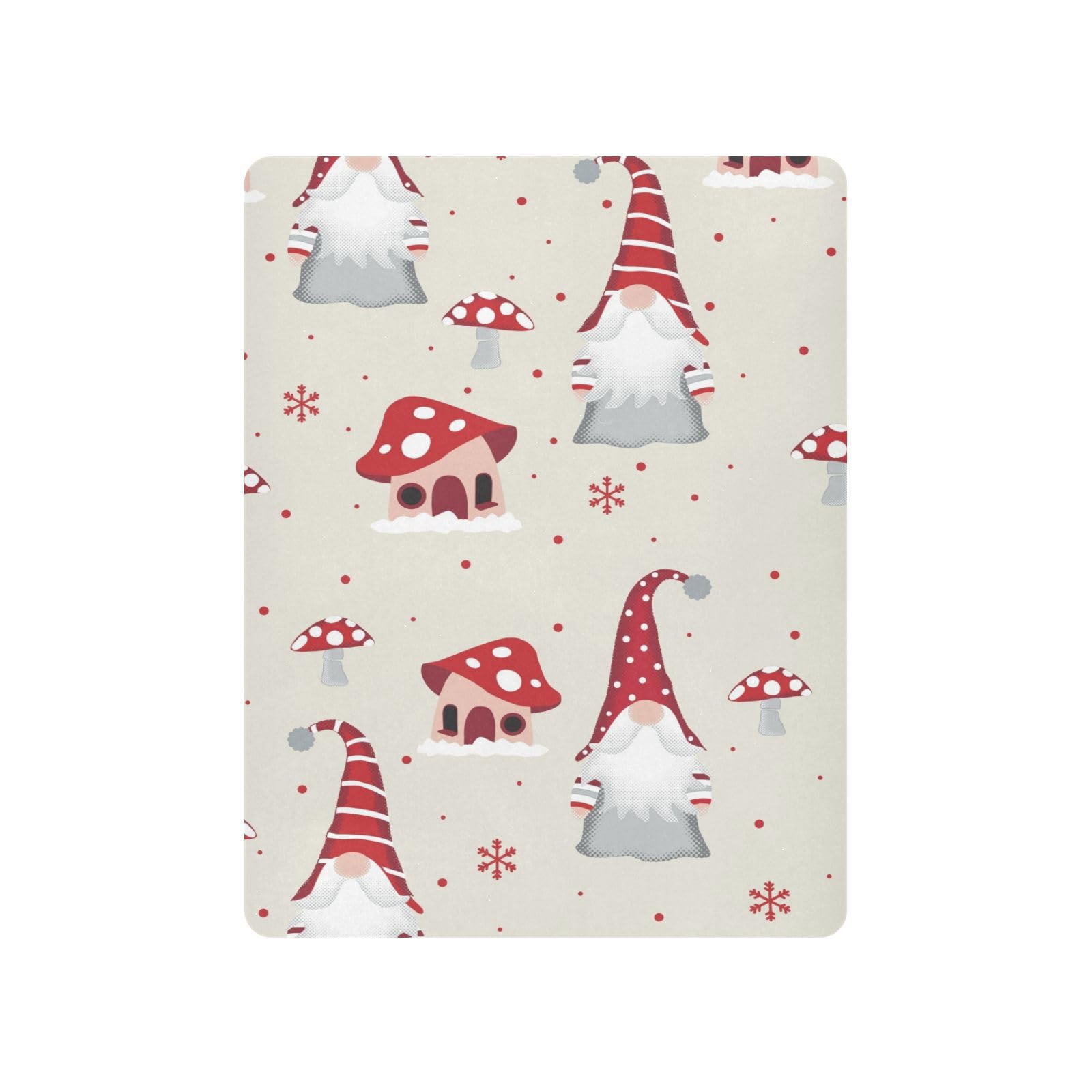 Moudou Christmas Gnome Playard Sheet for Boy Girls, Soft Breathable Fitted Toddler Sheet for Standard Playard Bed Mattress, 39 x 27 x 5 Inch