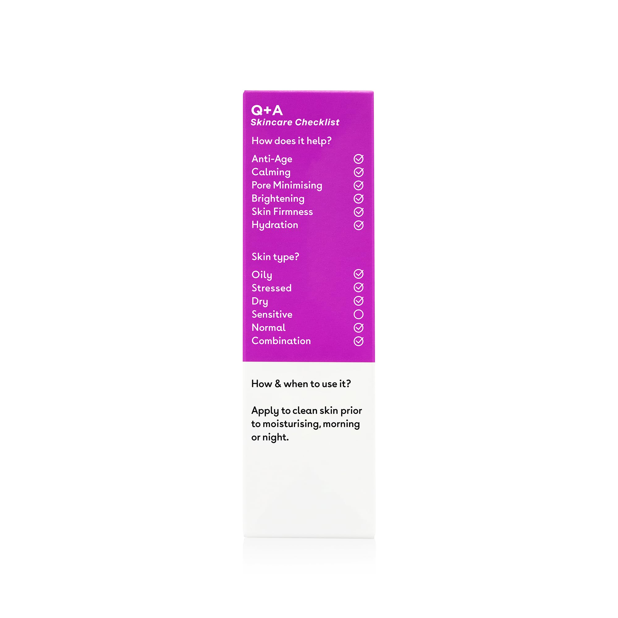 Q+A azelainowym Serum wyrównujące pH, zawierające cynk PCA minimalizujący pory i antyoksydanty dla odświeżonej i gładszej skóry, 30 ml.
