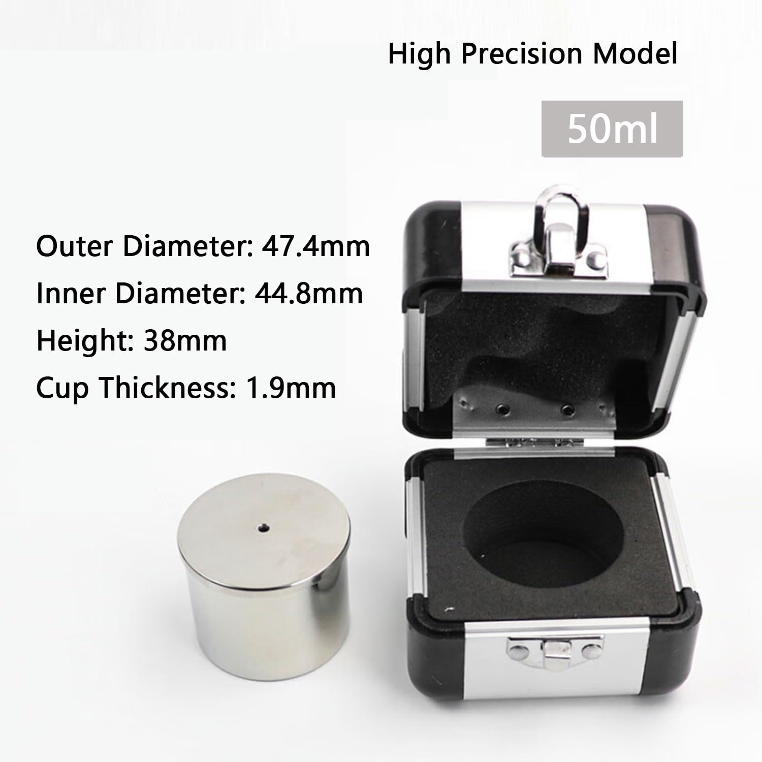 Vaso De Gravedad Específica De Alta Precisión, Vaso Picnómetro para Líquidos, Densímetro De Densidad De Pintura De Acero Inoxidable, Determinante De Recubrimiento 3 Sets