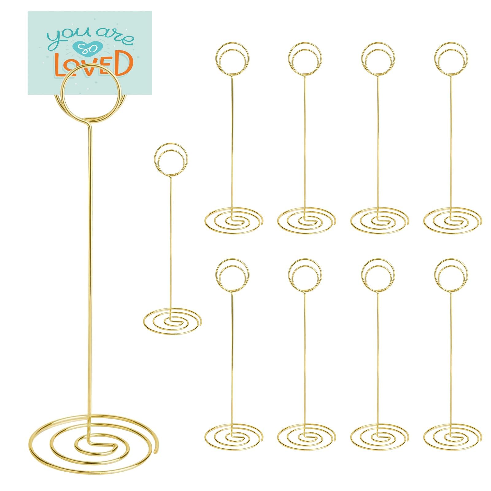 WEXFFU 10PCS Table Number Holders, Table Name Holders, 22cm/8.66inch Table Number Stands