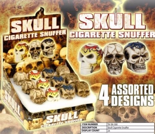 24 x Skull Cigarette Snuffer, 4 Assorted Designs