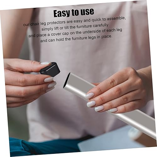 Miniatura 7 de 40 protectores de suelo de vinilo flexible para patas de silla, para mesa, cama, sillas de jardín, fundas para pies de silla con almohadillas de