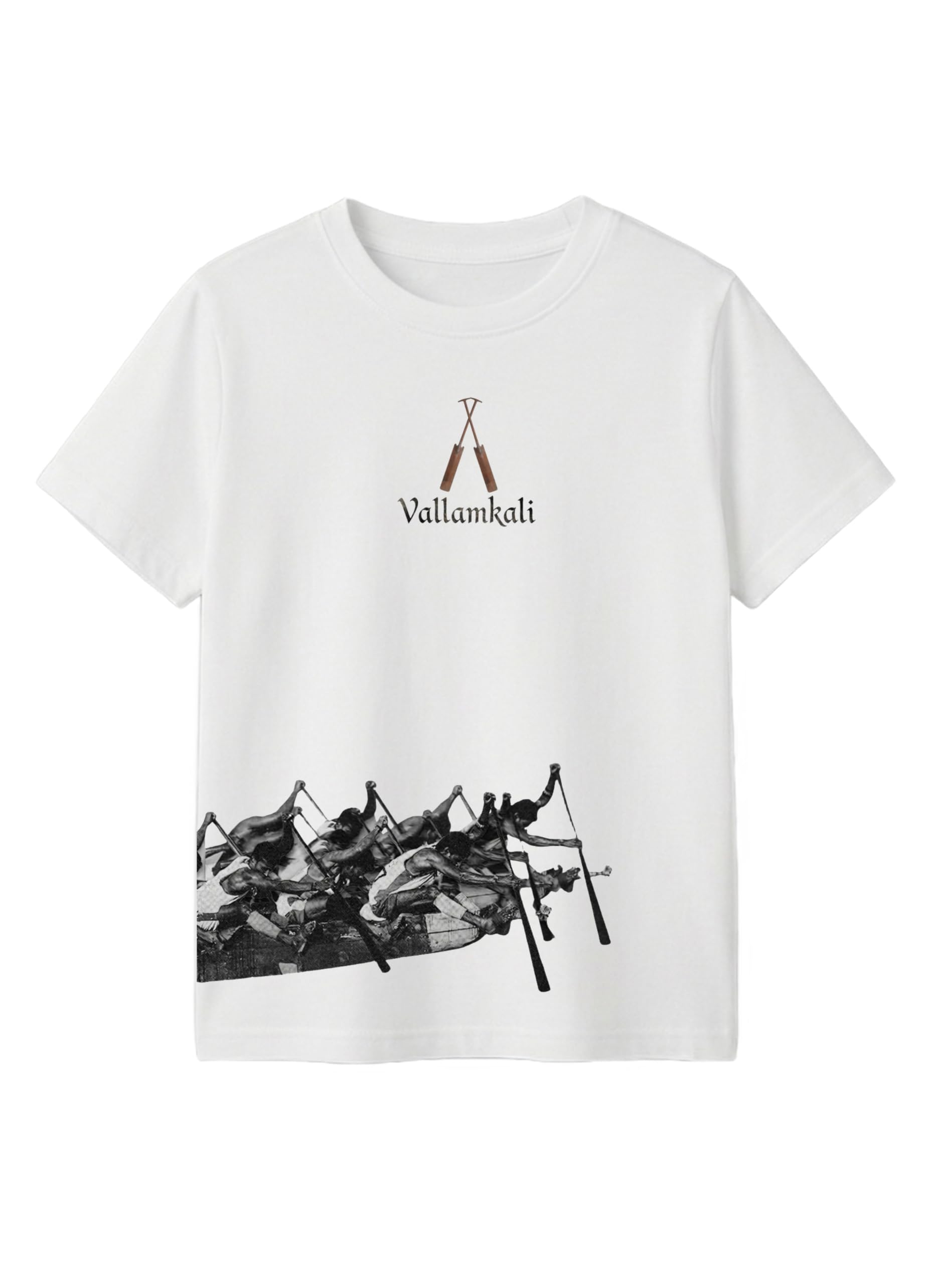Onam Vallamkali T-Shirt Regular Fit White Crew Neck Tee | ഓണം വള്ളംകളി Kerala Boat Race Graphic Tee | Premium Cotton Festival Streetwear for Men & Women (White)-image-9