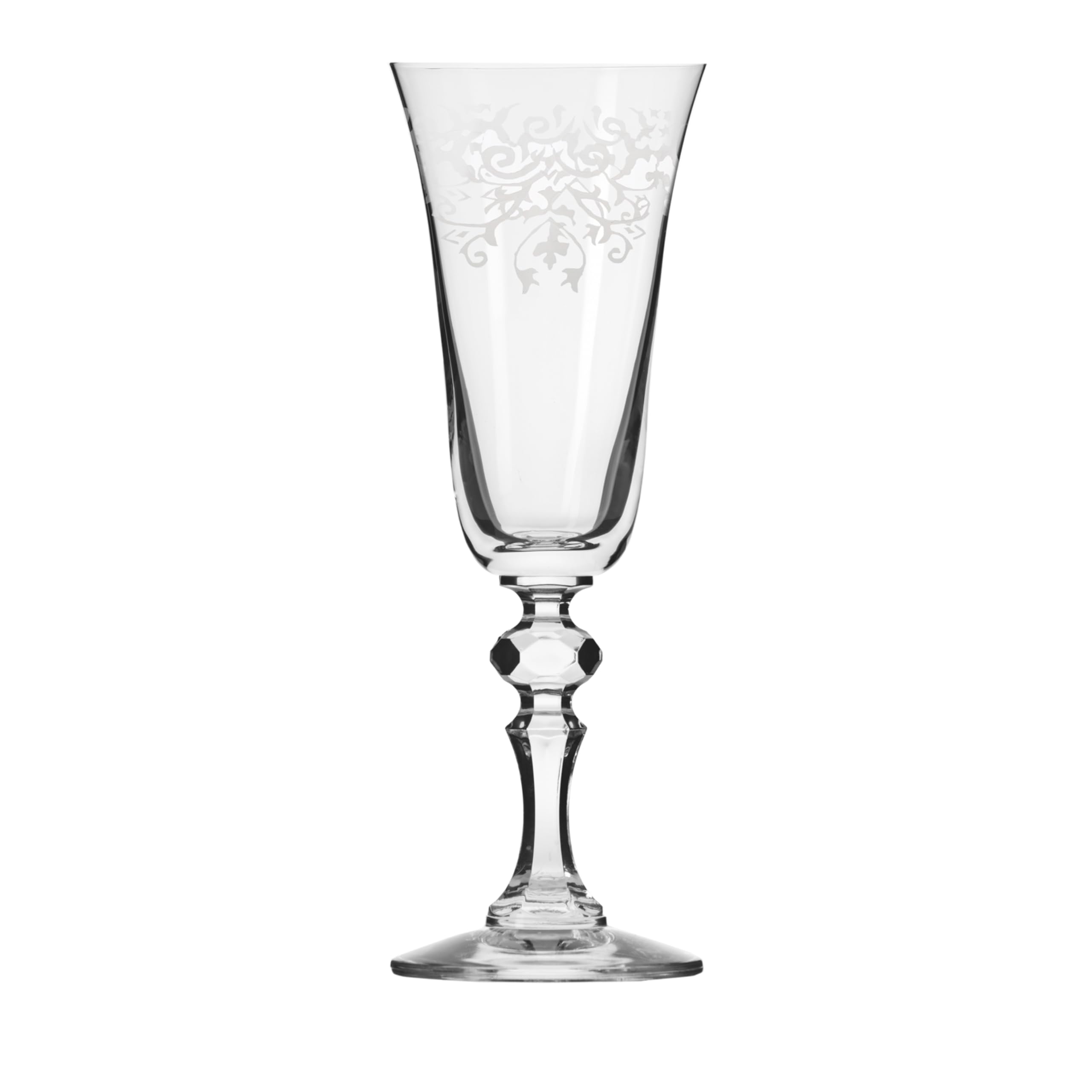 Krosno – Flûtes à Champagne et Prosecco 165 ml – Lot de 6 – Collection Krista Deco – Cristal Sans Plomb – Design Classique avec Motif Transparent