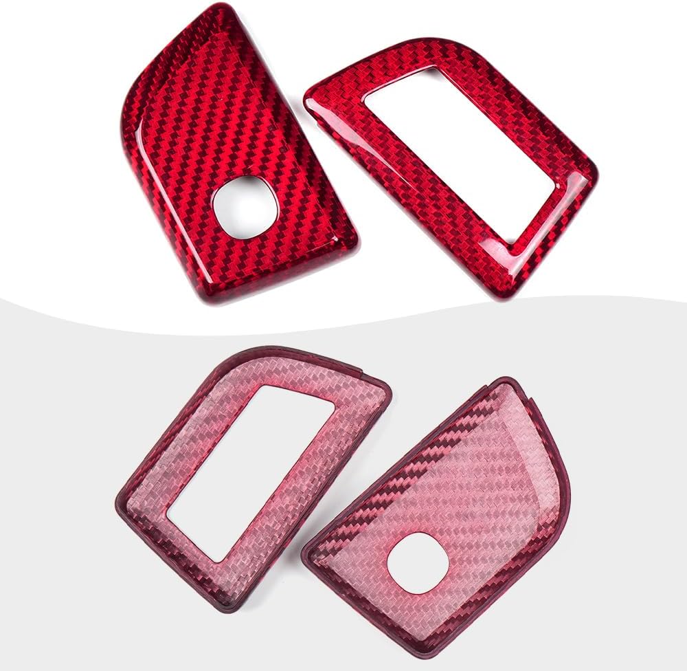 Jogon Dry Carbon Fiber Key Fob Cover for Acura Integra MDX RDX TLX 2024 2025, 4/5 Buttons Keyless Entry Remote Smart Key Fob Protector (Red CF for 4 Buttons)