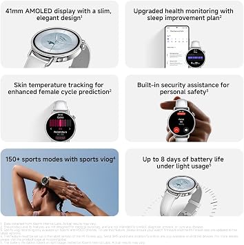 XIAOMI Watch S4 41mm, Smartwatch, Ultra-Lightweight 32g Body, Menstrual Cycle Prediction, 150+ Sports Modes, Safety Guardian Features, HyperOS 3, Sunset Gold