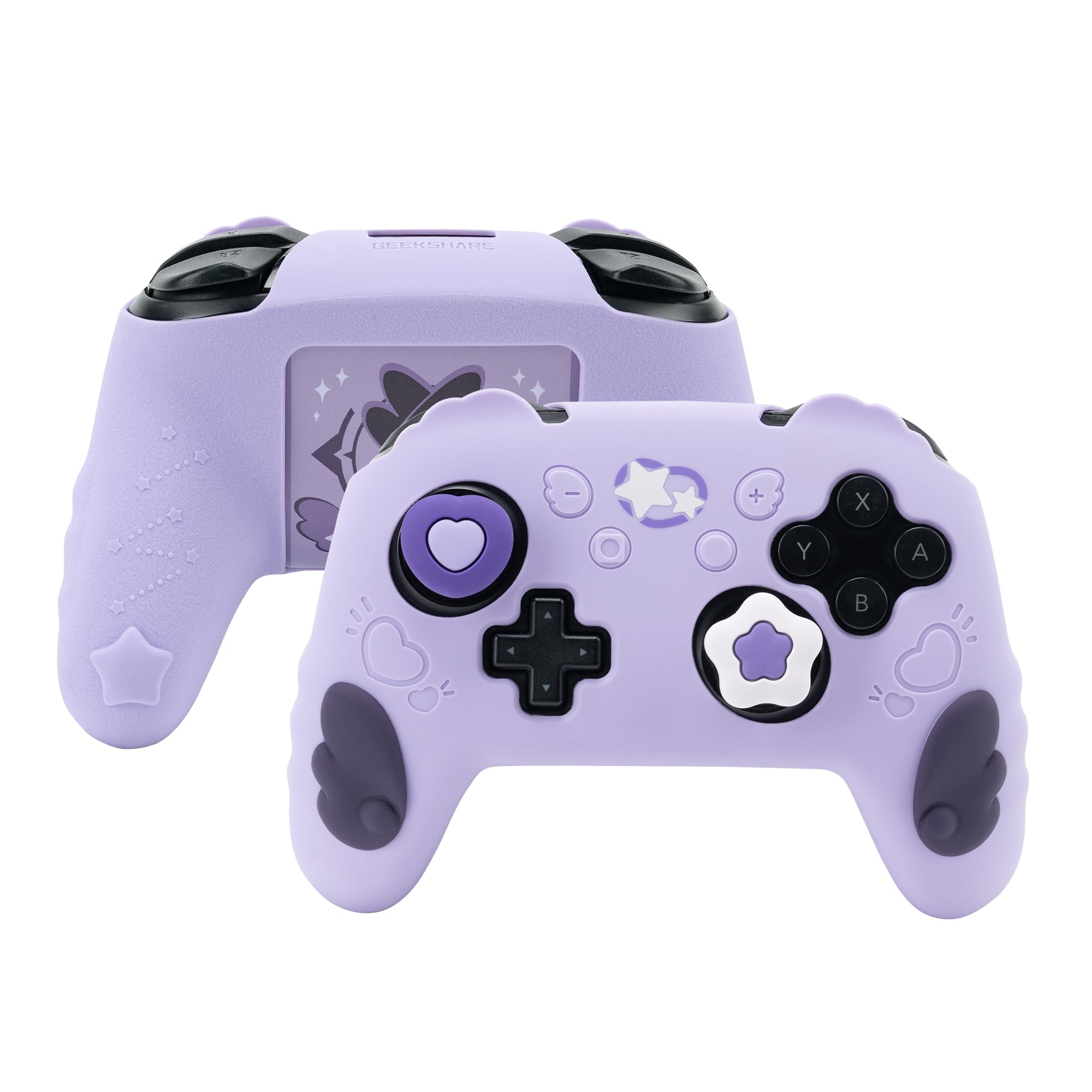 Switch Pro Controller Silicone Cover Anti-Slip Grip With Thumb Caps
