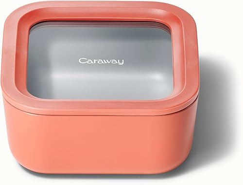 Vista 21 de Caraway Mini recipiente cuadrado para almacenamiento de alimentos, contenedor de almacenamiento de vidrio de 1.75 tazas para alimentos, vidrio