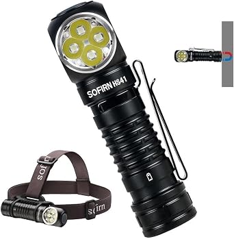 4000 Lumen Headlamp Rechargeable Head Lamp, Sofirn HS41 LED EDC Headlight with Magnetic Base, IP68 Water Resistance, High Lumens Super Bright Head Light for Camping EmergencyBattery Included