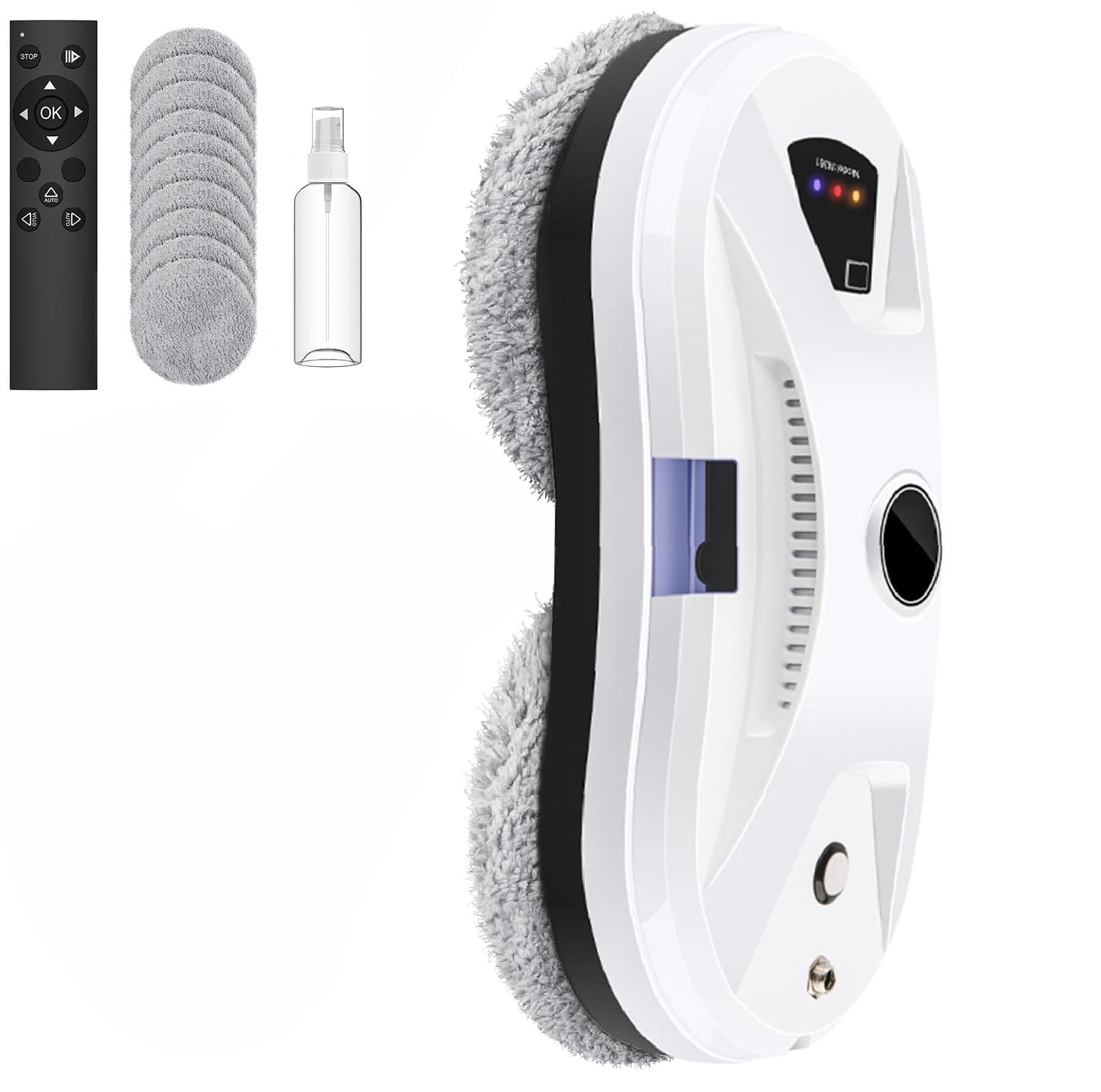 Fensterreinigungsroboter, 5600 Pa, automatischer Fensterreiniger, mit Wassersprüher, 3 Reinigungsmodi, Sicherheitssystem, für alle glatten Oberflächen, 10 Tücher (5600 Pa)