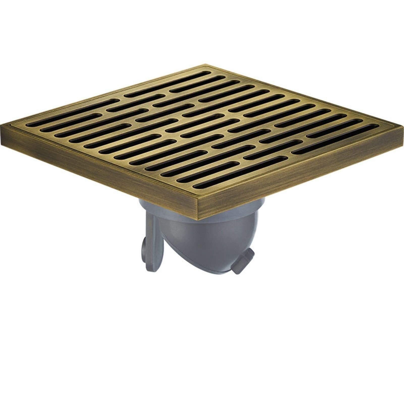 Siphon de sol en laiton 6 pouces filtre cheveux évacuation douche cuisine