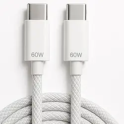 Cabo USB-C Tipo C 60w Trançado De Nylon Compativel com Iphone 15,15 Pro/Max, Compativel iphone16,16 Pro/Max IOS/Android Certificado Premium Reforçado