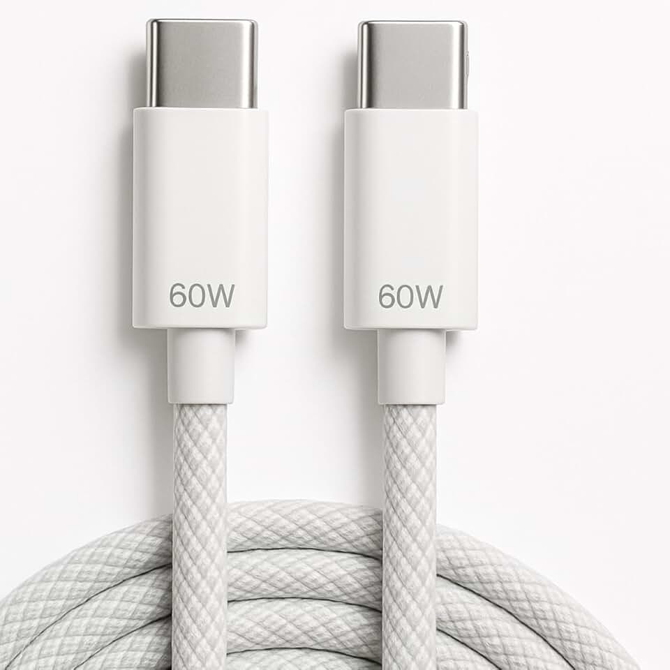 Cabo USB-C Tipo C 60w Trançado De Nylon Compativel com Iphone 15,15 Pro/Max, Compativel iphone16,16 Pro/Max IOS/Android Certificado Premium Reforçado