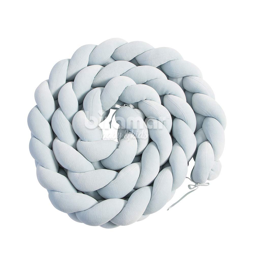Trança Protetora De Berço E Cama Plush Azul Biramar Baby Azul