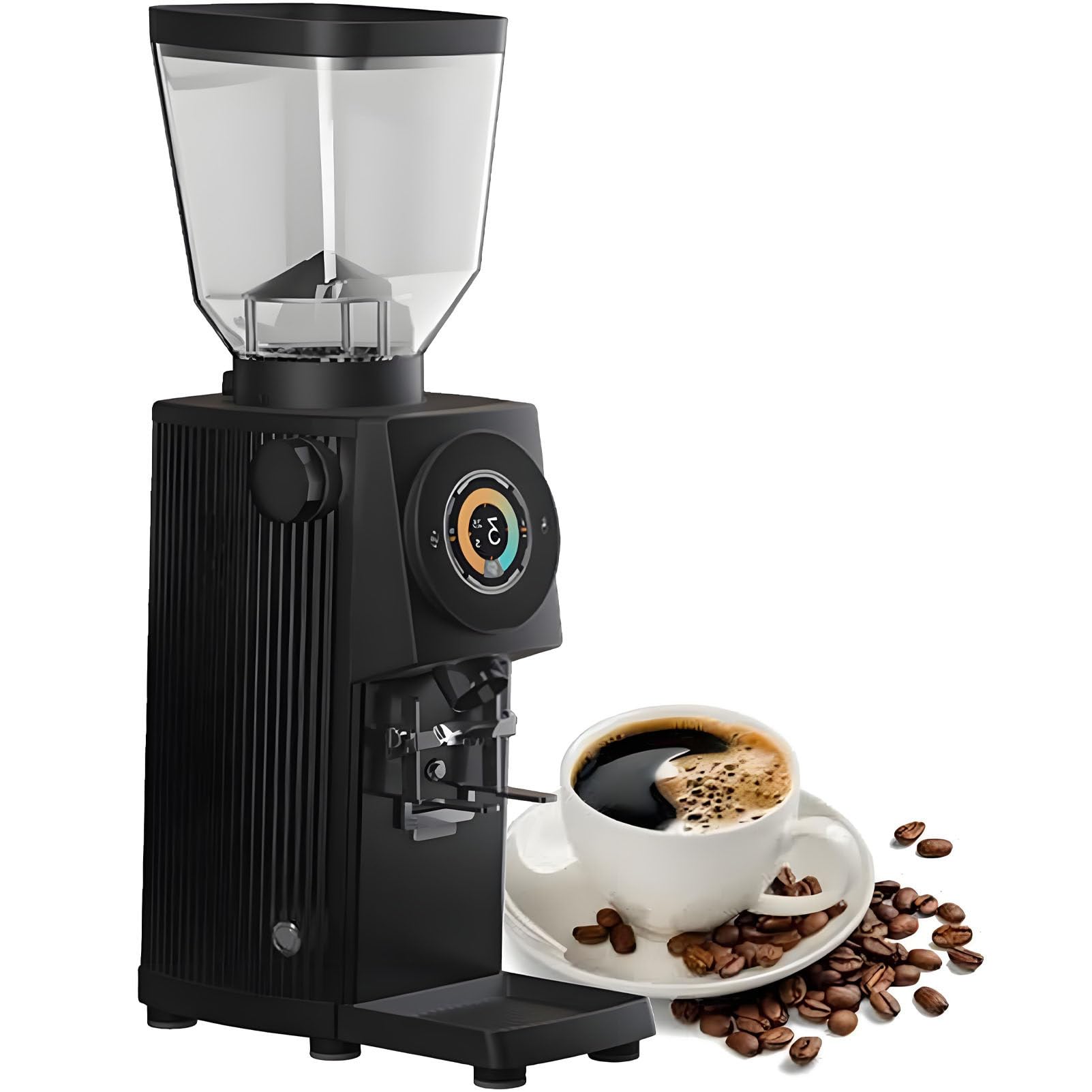 Molinillo de café automático Comercial, Capacidad de 1000 g, para Espresso, Velocidad de 1350-1450 RPM, eficiencia de molienda de 7-10 g/s, para cafeterías y postres.