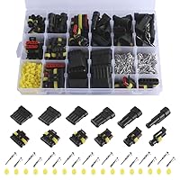 Vista 2 de MUYI 763PCS conectores de cable impermeables 1/2/3/4/5/6 Pin Kit de conectores de alambre macho y hembra con extractor de clavija