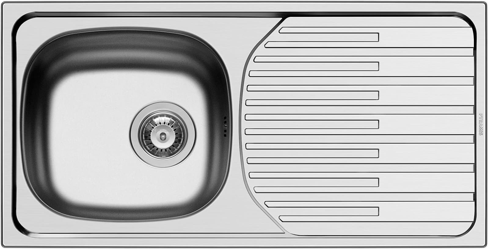 PyramisET33 Fork 100145302 Stainless Steel Inset Sink with Linen Texture.