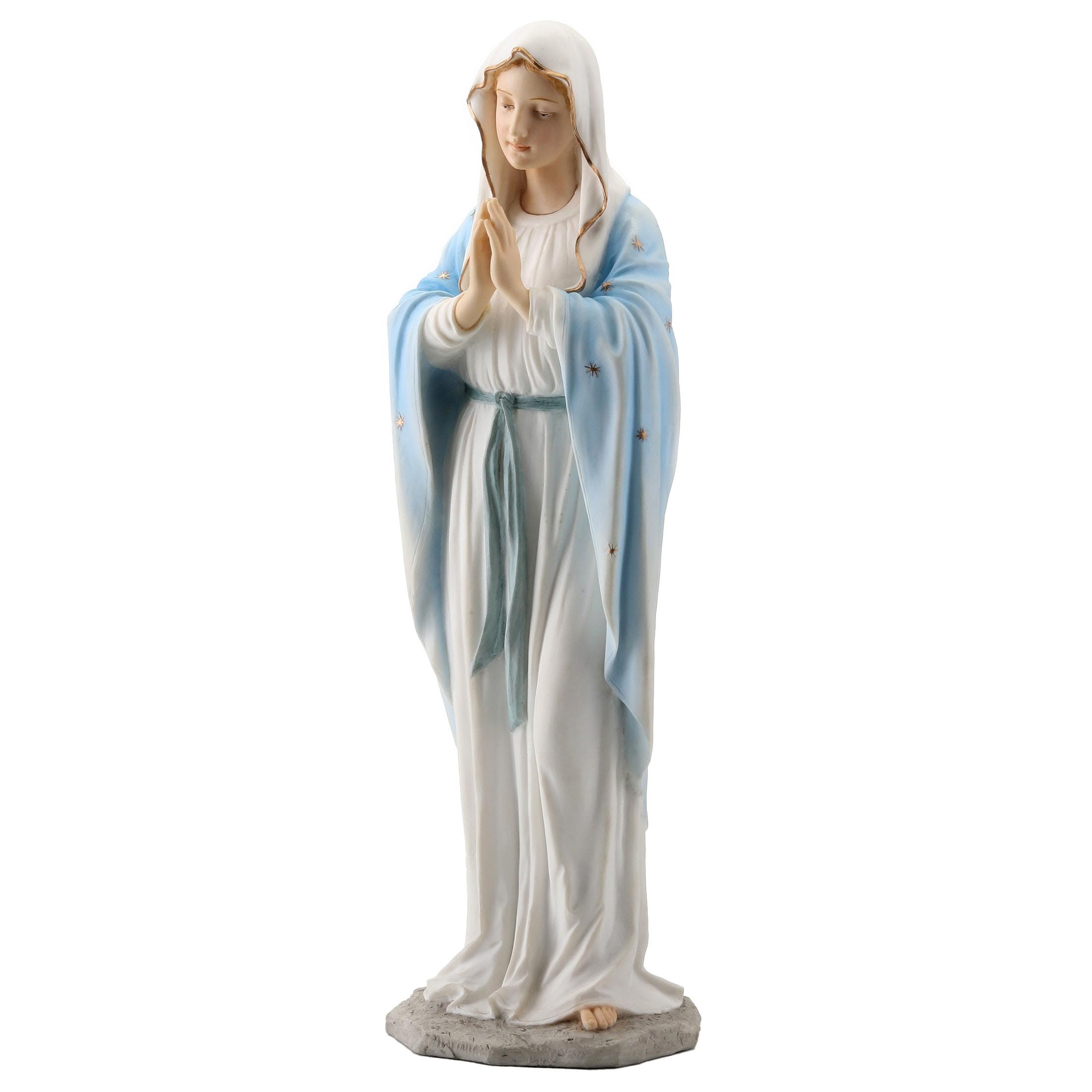 Blessed Virgem Maria Nossa Senhora da Graça, 11 3/4 polegadas, cor