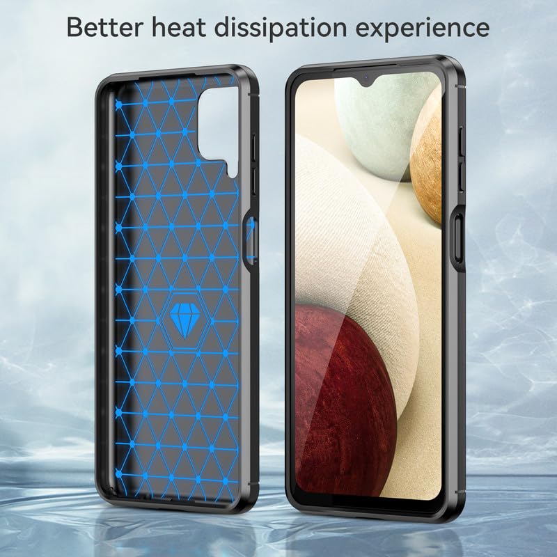 Image of Basic Case for Samsung Galaxy A12 / M12 / F12 (Carbon Fibre Black)