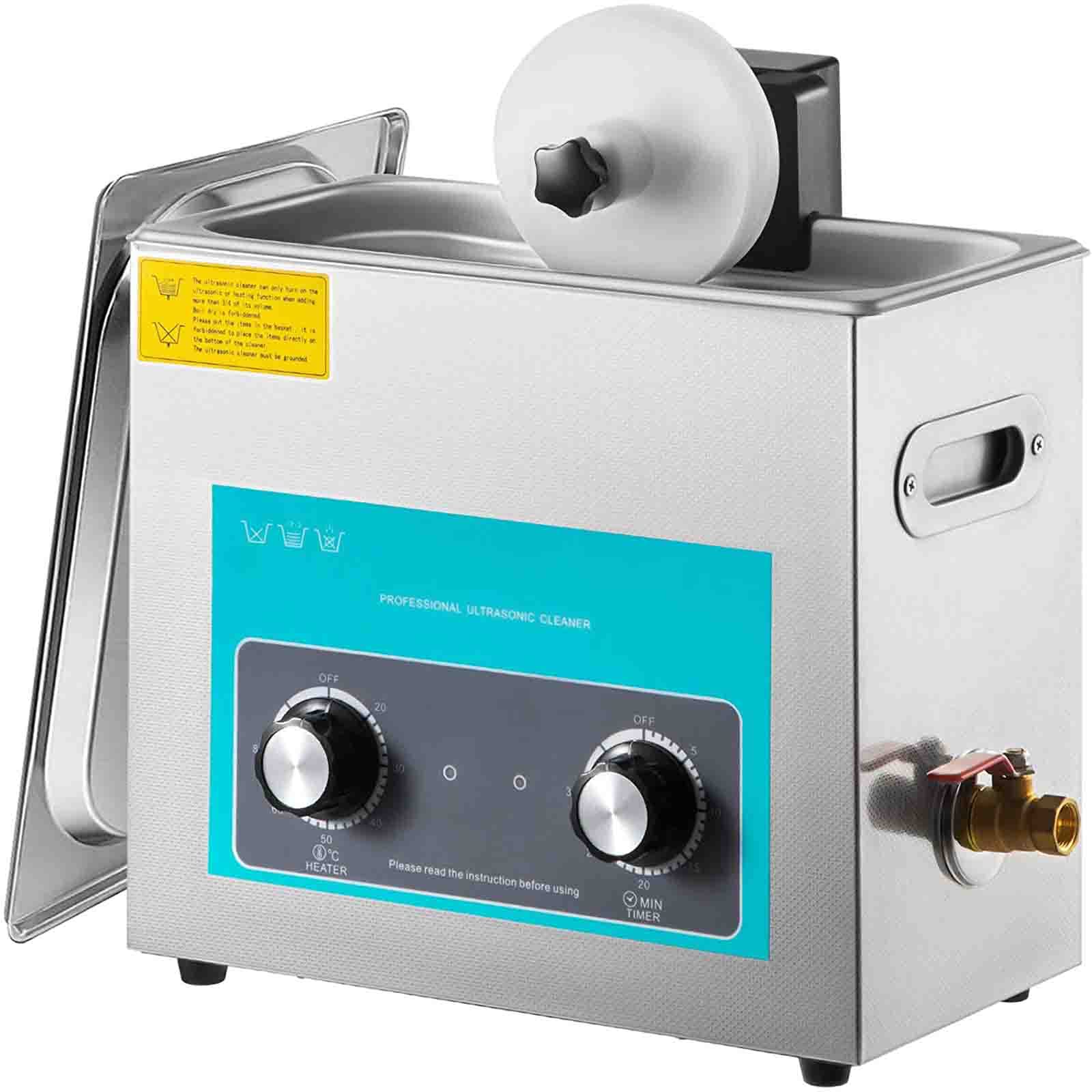 Pulitore a ultrasuoni per Dischi in Vinile con riscaldatore e Timer, Macchina a cavitazione sonica da 1,6 galloni per la Pulizia Profonda dei Dischi