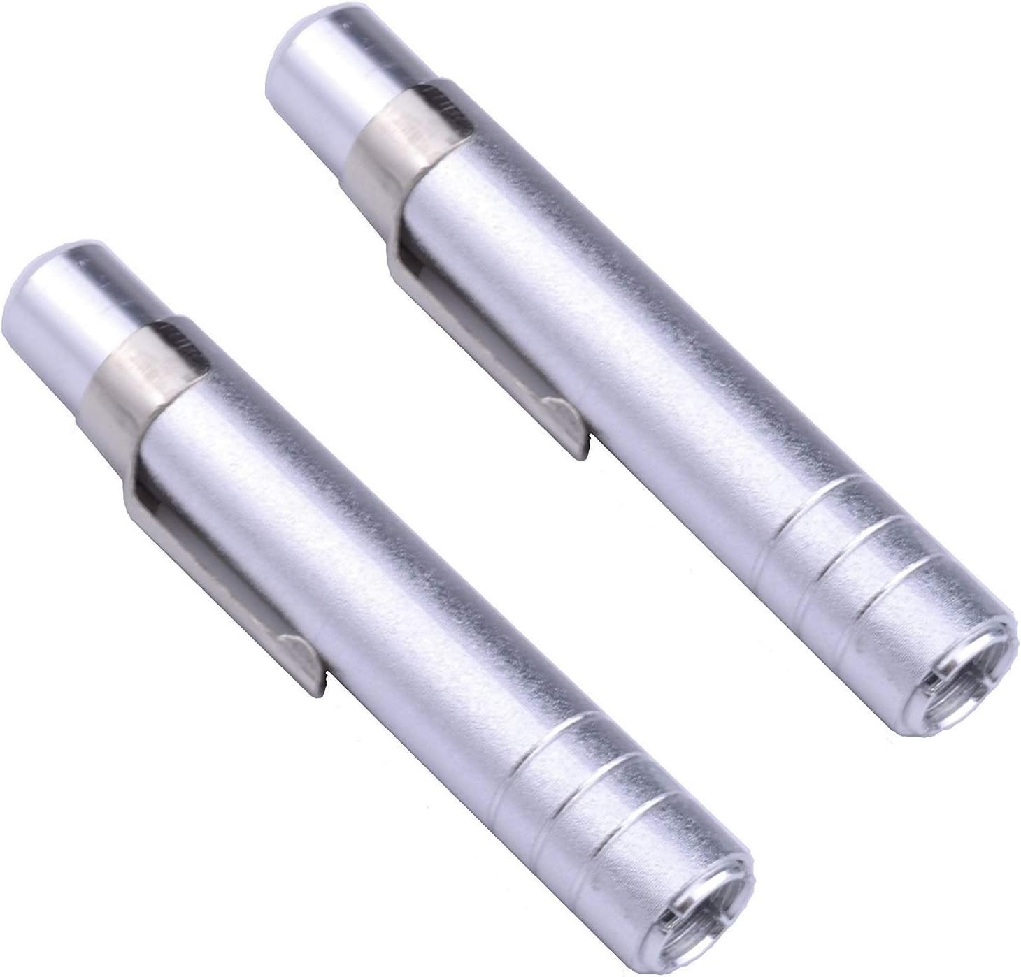 2 x Aluminum Alloy Chalk Holder Teacher's Chalk Clip Clutch (Silver)
