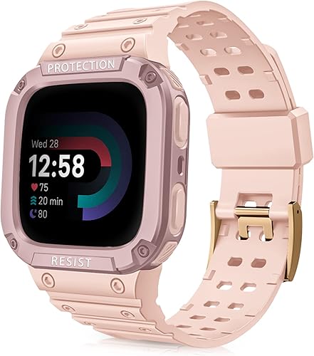 Miniatura 9 de Fintie Bandas con funda compatible con Fitbit Versa 4321  Versa LiteFitbit Sense 2  Sense, correa protectora resistente para hombre