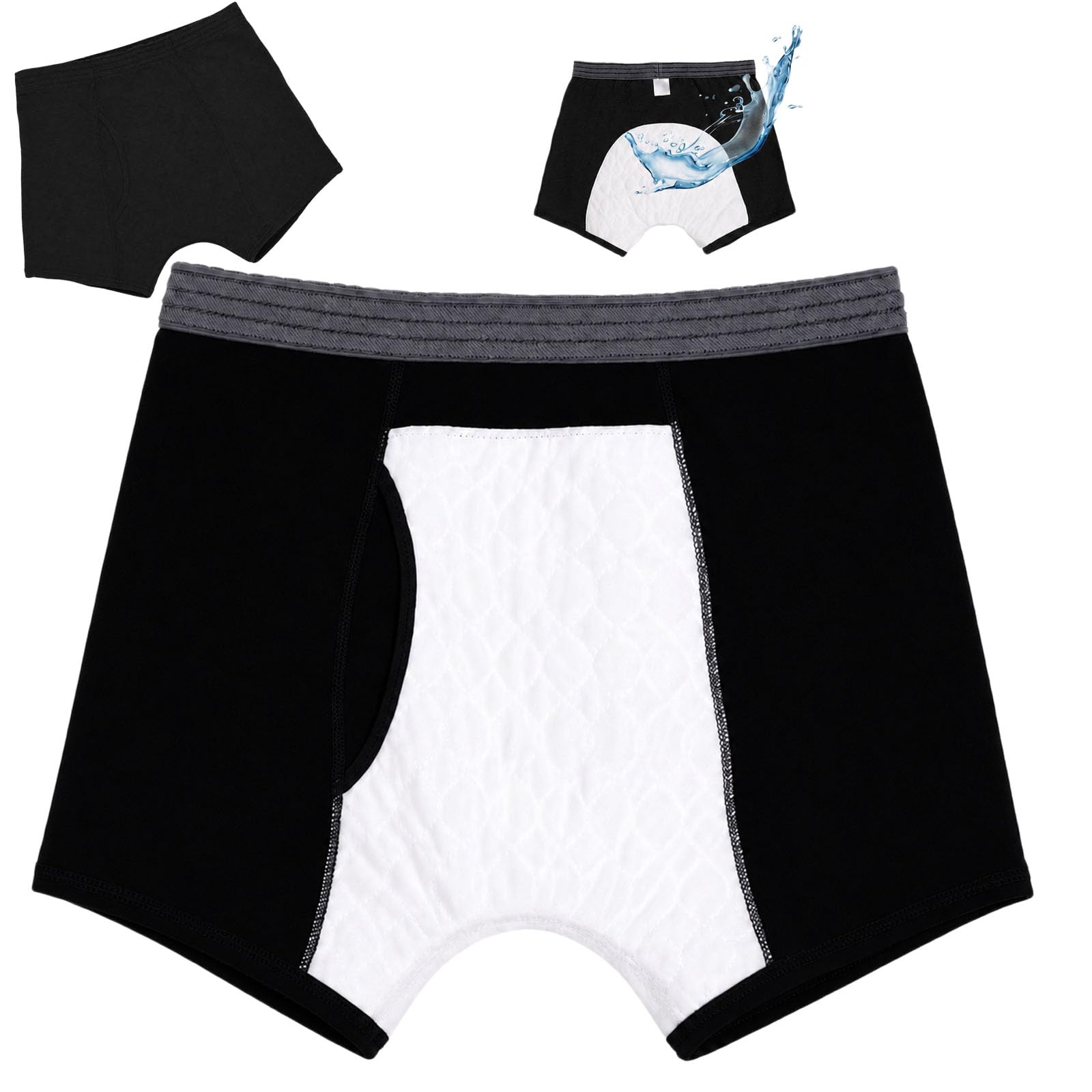 Bóxer de algodón transpirable para incontinencia masculina calzoncillos reutilizables noche