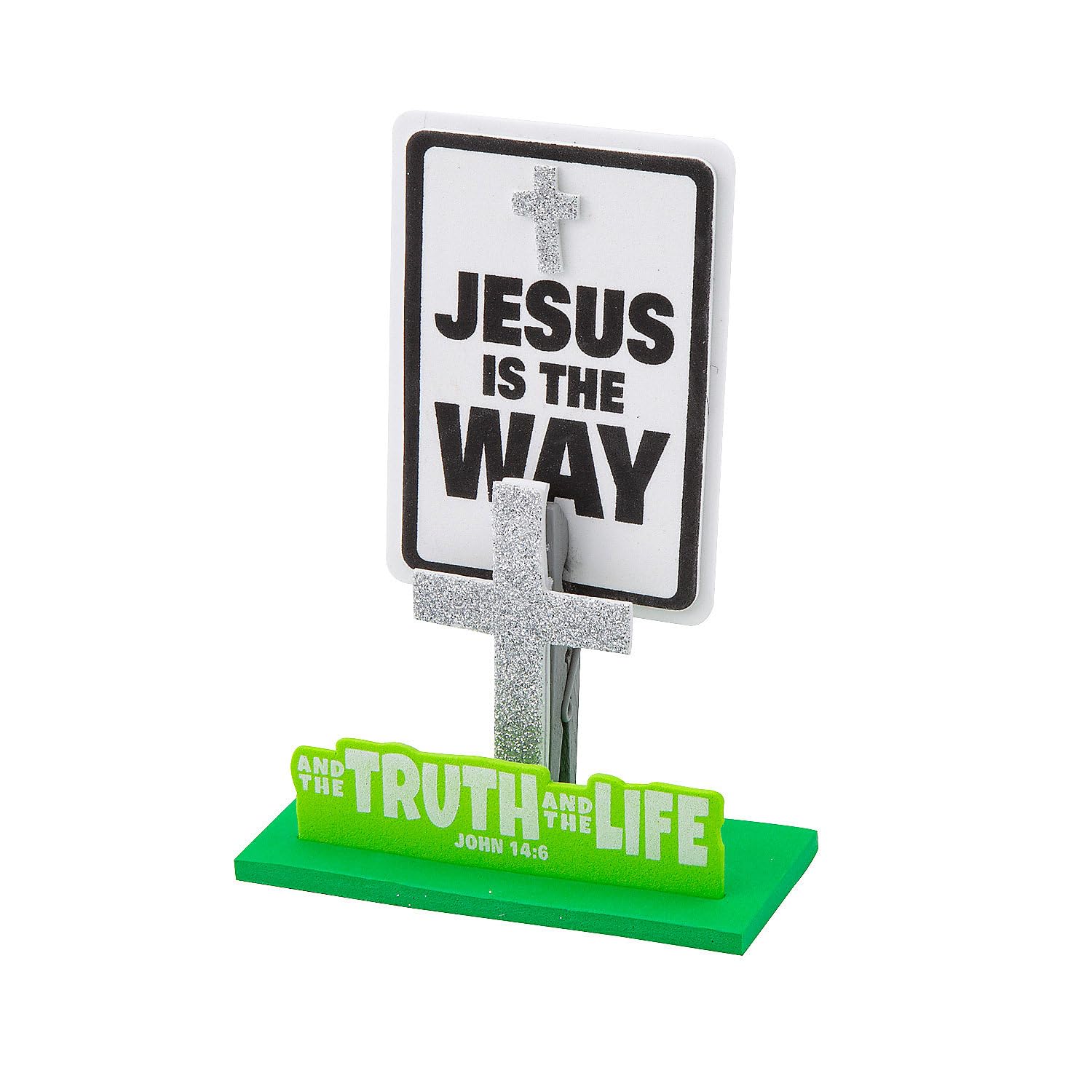 Fun Express 3D Jesus is The Way Craft Kit - Interactive Faith-Based Craft for Kids Perfect for Vacation Bible School 2024 - Church Events Religious Activities - Engaging & Educational - 12 Pieces