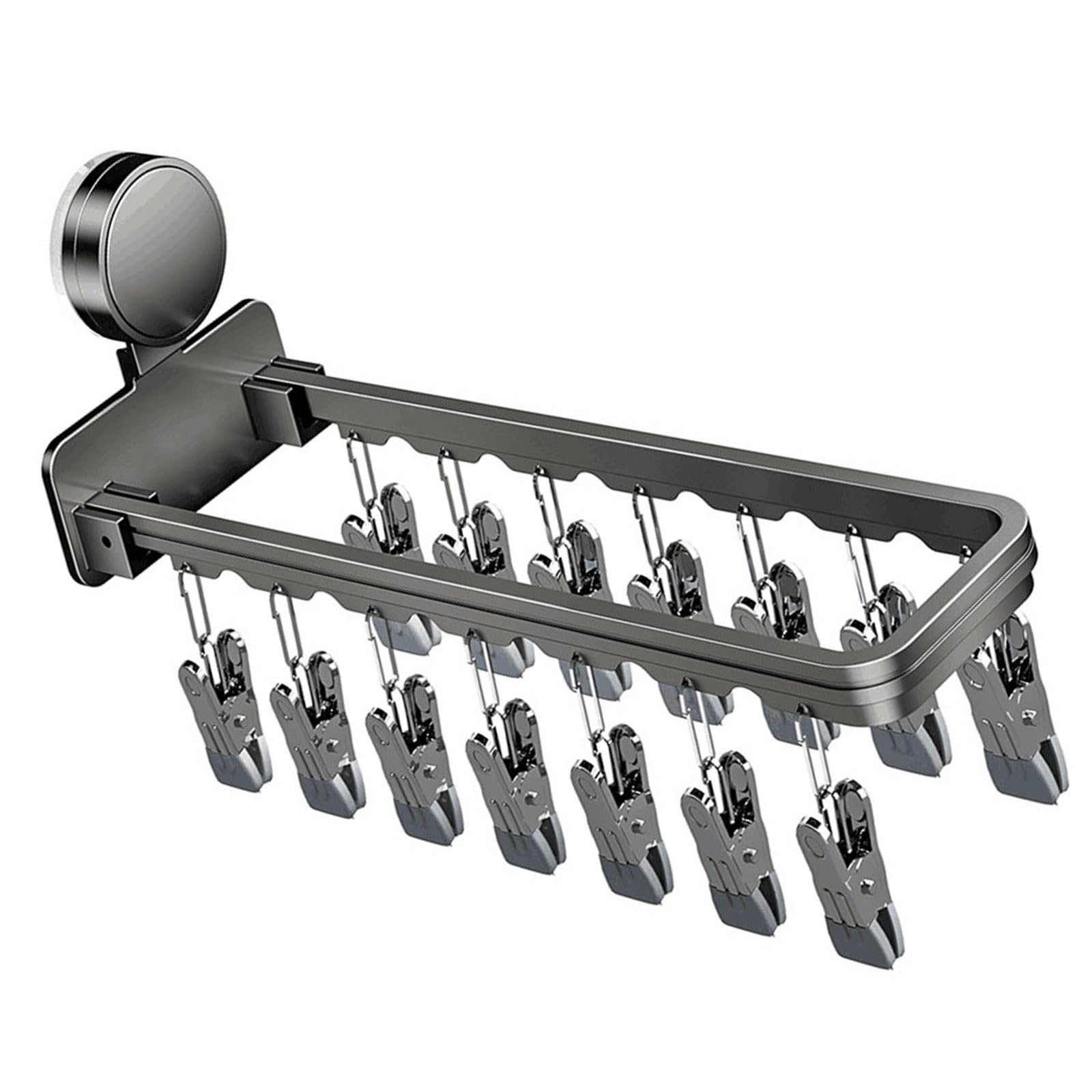 Msioytog Foldable Sock Dryer with Silicone Suction Cups for Small Laundry Items Underwear Drying Rack