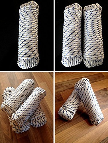 Seil, Tauwerk, Flechtschnur, Leine, Reepschnur, Bootsseil, Seil, Tau, Flechtleine, Reepseil, Polypropylen Seil, Schnur 4 mm -16 mm, 30 m, Tauwerk (8 mm)