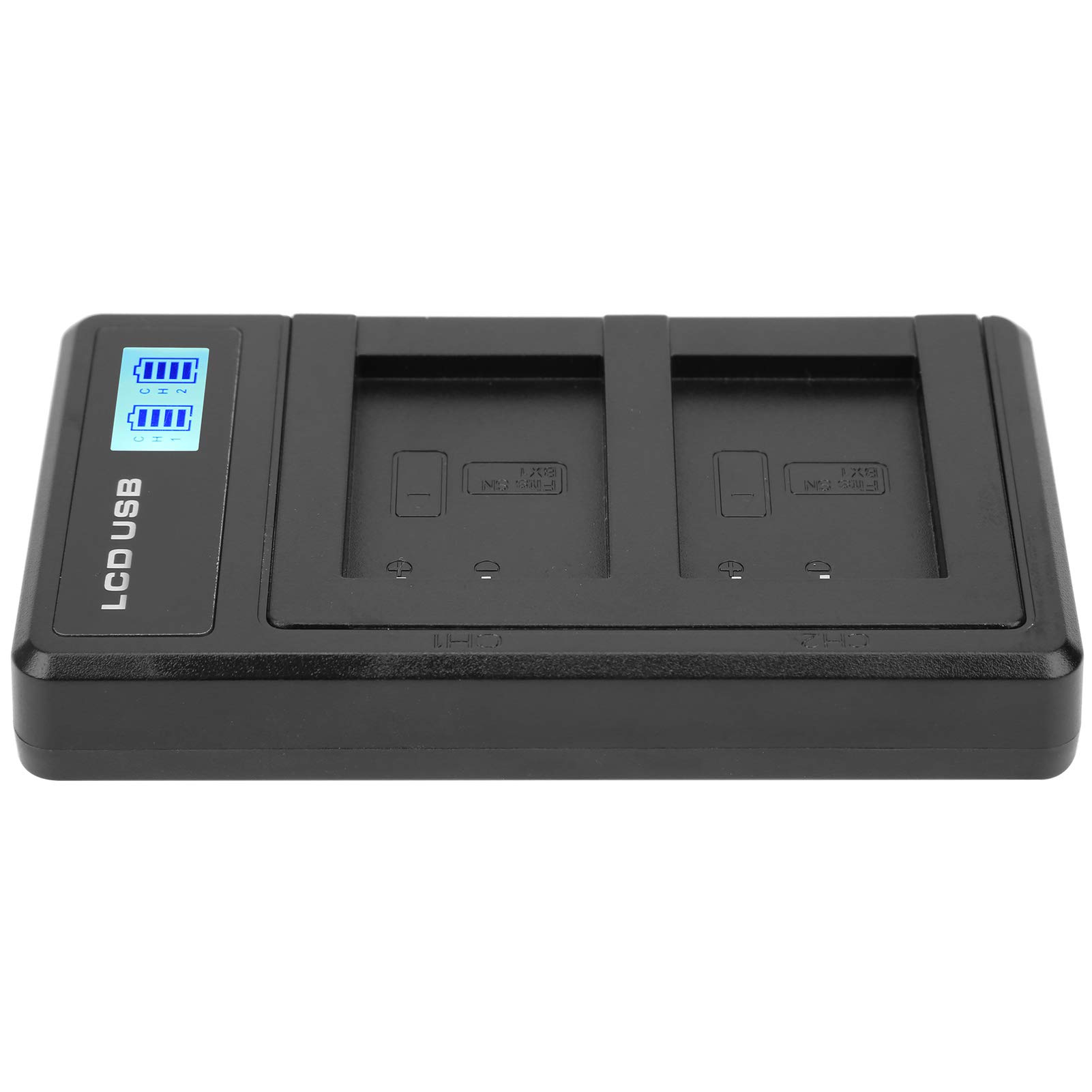 Camera Charger, Battery Charger Camera Battery Charger with LCD Display Plastic for Camera