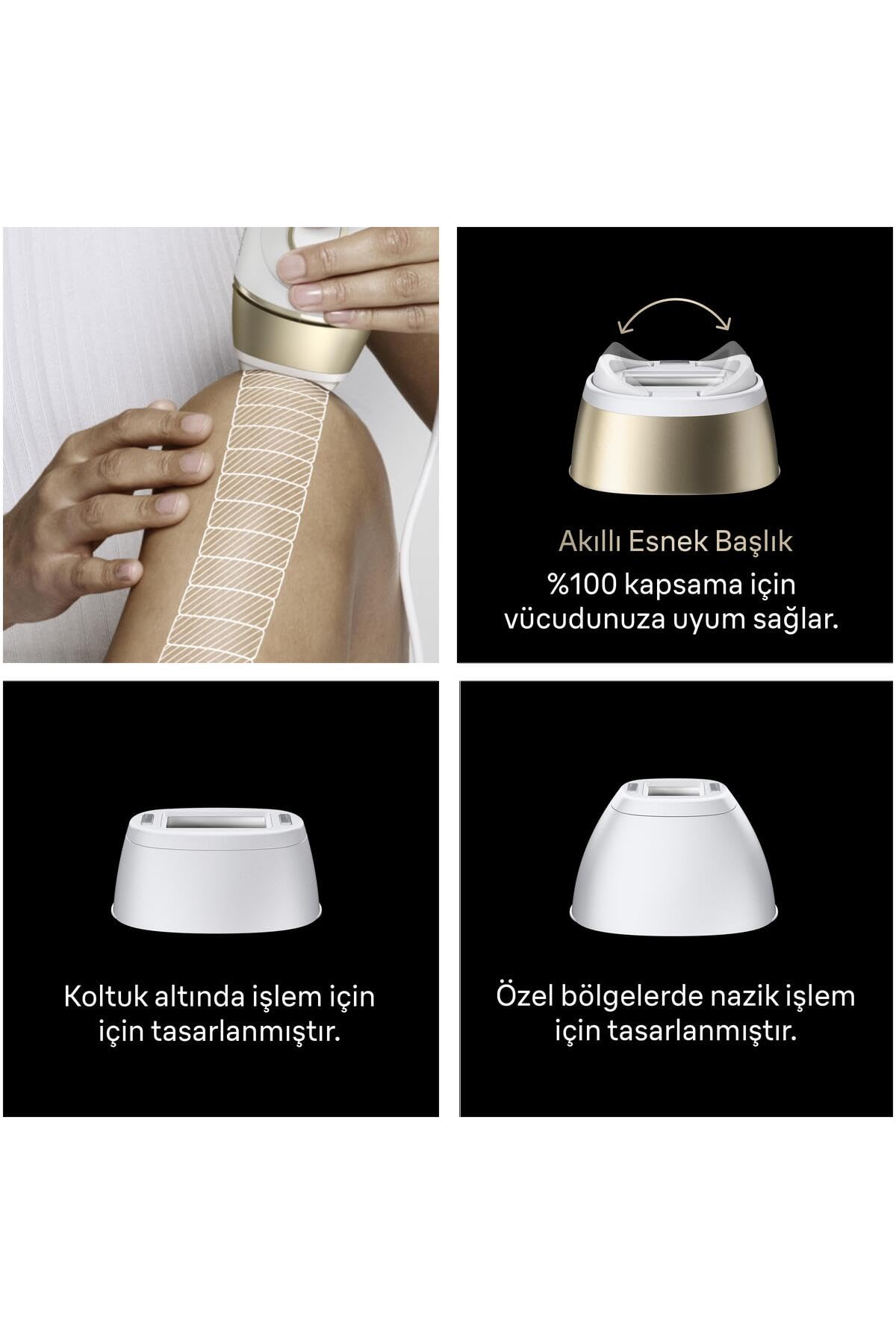 Braun Lumiere Pulsee Smart Silk·Expert Pro 5 Home Laser Alternativa, Riduzione dei Capelli Semi-Definitiva, con Custodia, Gillette Venus Rasoio da Donna, 3 Teste, PL5311
