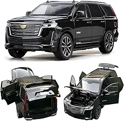 Miniatura Cadillacc Escalade Suv 2022 Luz Som 1/24 (PRETO)