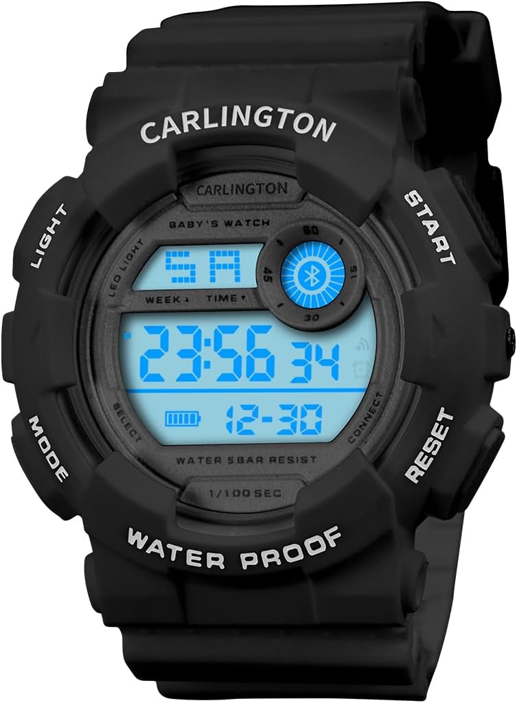 - Kids Digital Watch for Boys and Girls Age 3 to 14 Years Multicoloured Band with Alarm and Date Display - 9121
