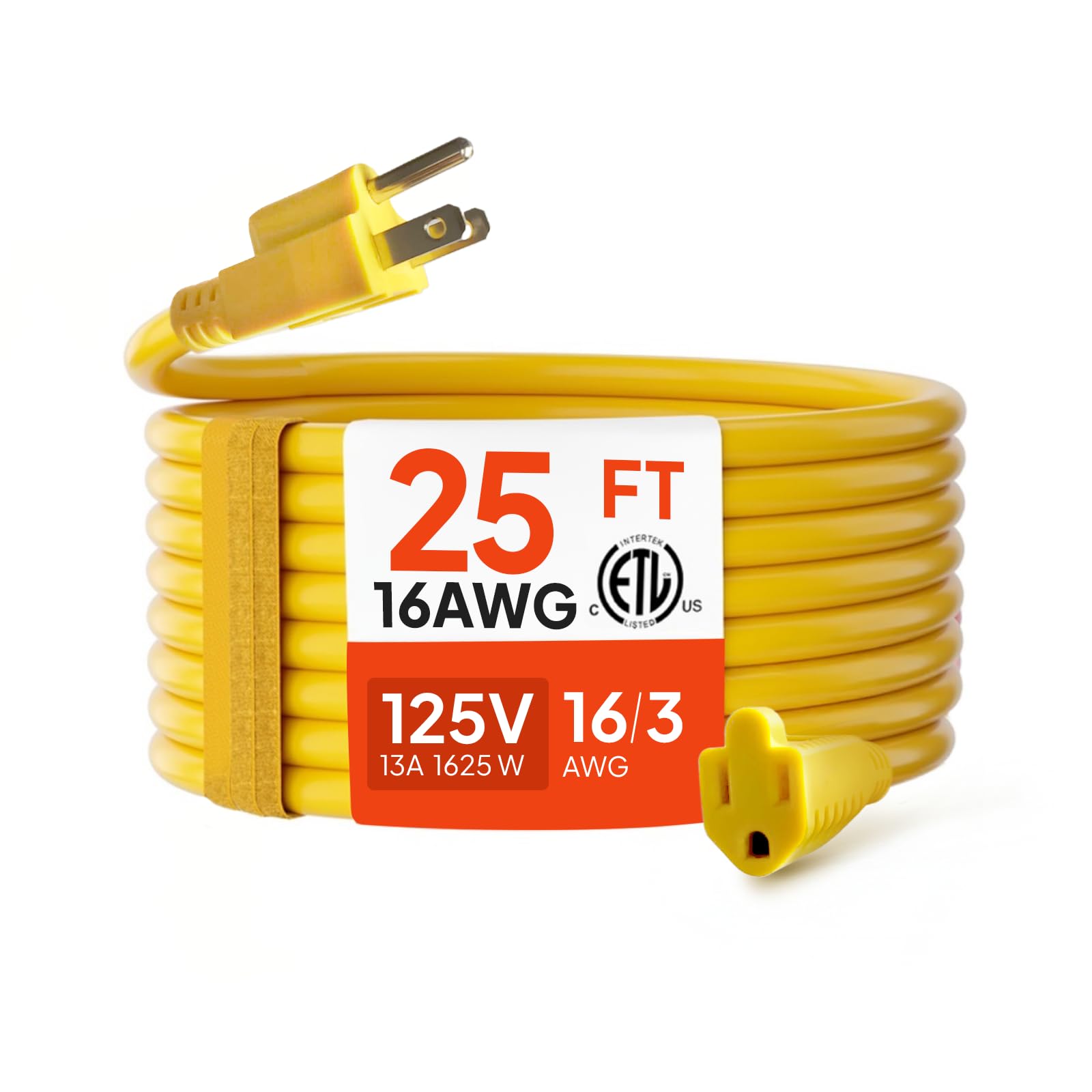 Stanley 33157 Grounded Outdoor Extension Power Cord, 15-Feet, Yellow