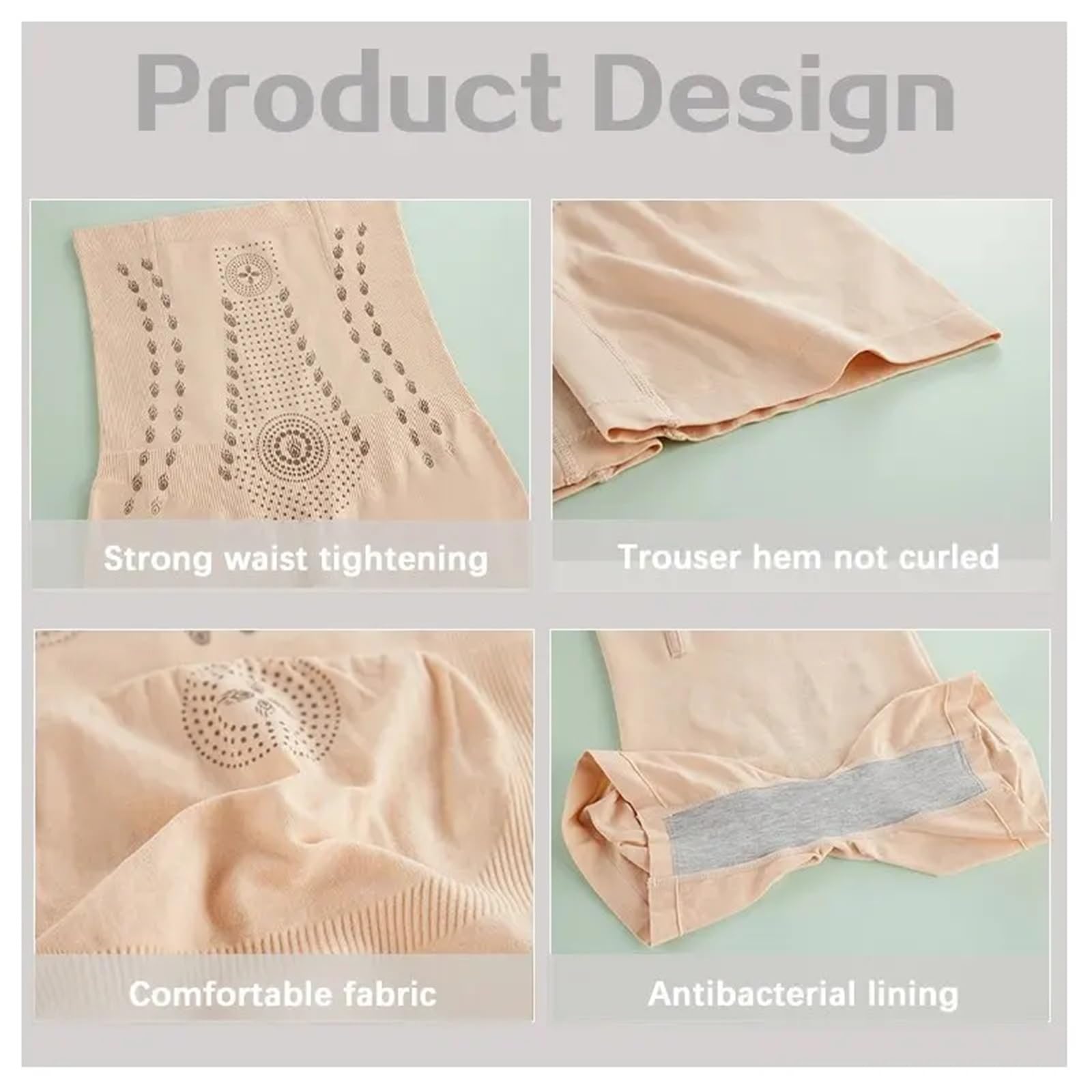 Braga Faja sin Costuras Pantalones Cortos moldeadores de Cintura Alta, Ajustados y Transpirables for Mujer, Dos Piezas