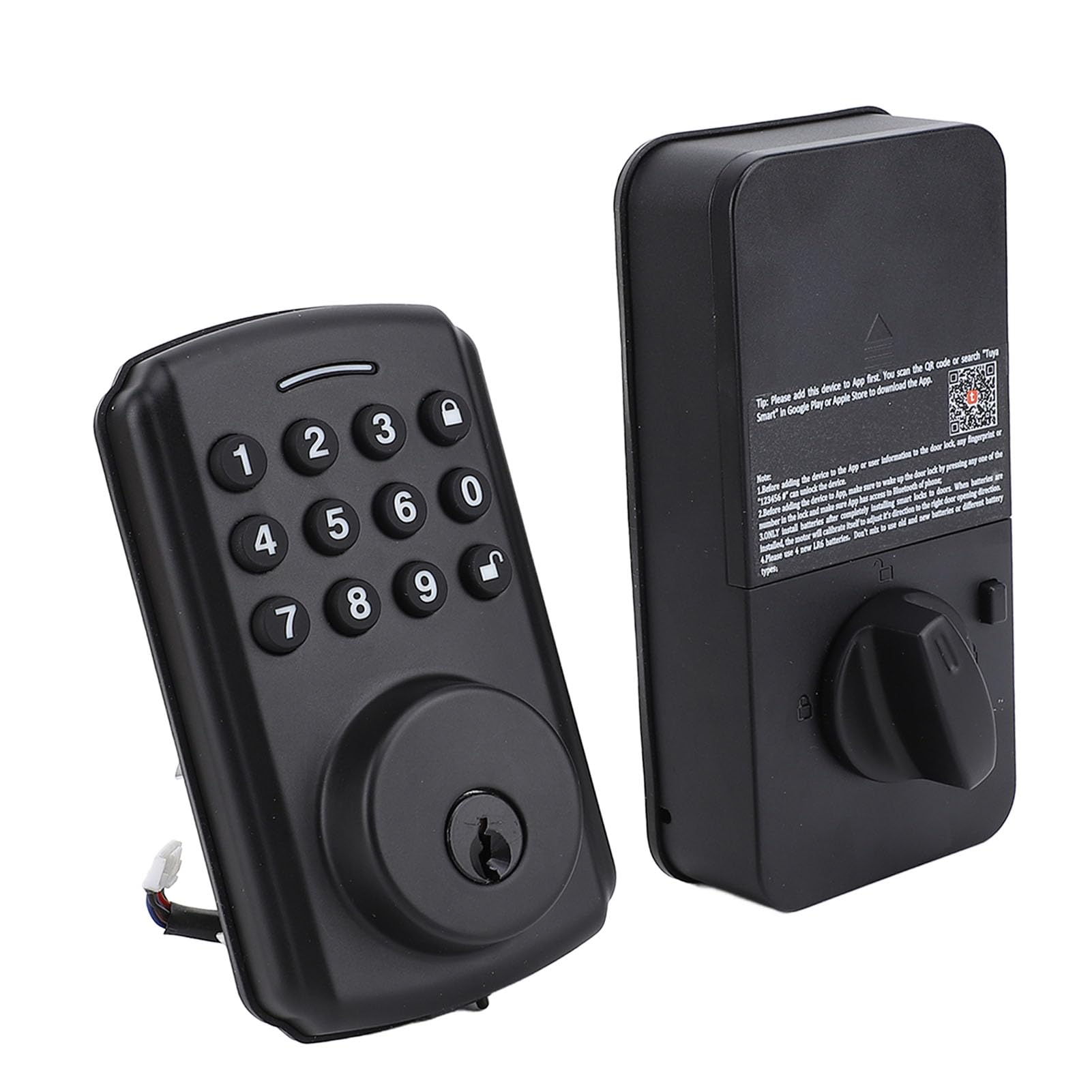 Cerradura de Teclado de Puerta Cerradura de Teclado de Puerta con Control de Aplicación - de Seguridad para el Hogar Multifuncional IP54 para Apartamentos y Alquileres a Corto Plazo