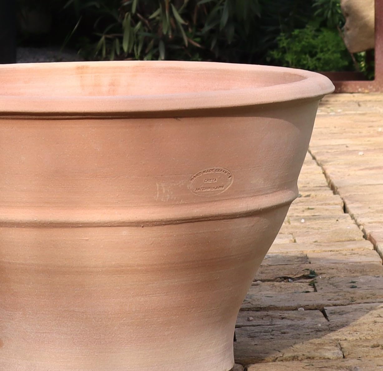 Palatina Werkstatt winterfester Terracotta Blumentopf, Pflanzkübel 50 cm breit Pflanzschale für Außen Terrasse Garten, Buxus
