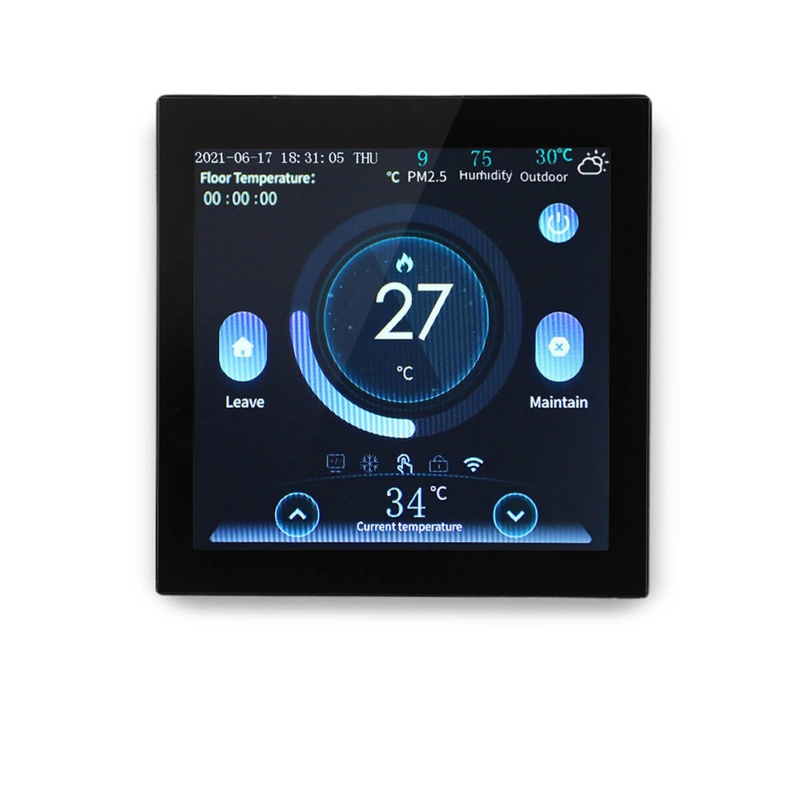 Fdit Termostato Wi Fi Intelligente, Termostato Programmabile con | Compatibile con e , Mostra PM2.5 e umidità, Programma 5+2/6+1/7