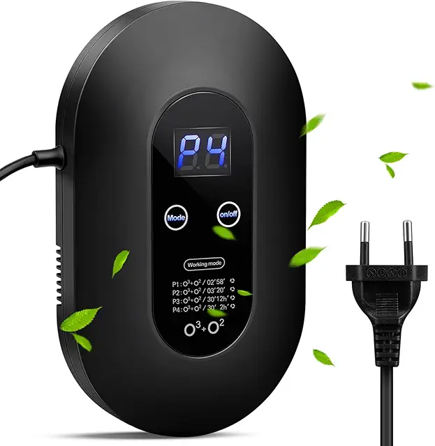 Imagen relacionada con A3A ACADGQ Purificador de Aire Inicio Desodorizando Esterilizador de Ozono,Mini Generador de Ozono Esterilizador,Ionizador de Aire Desodorizador para Mascotas,Auto,Baños Negro