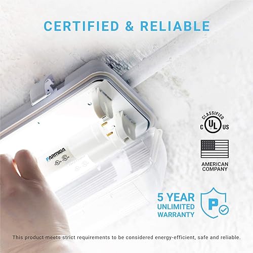 Miniatura 4 de Tubo de luz LED T8, 4 pies, 18 W, cubierta esmerilada, tipo A+B, Plug and Play