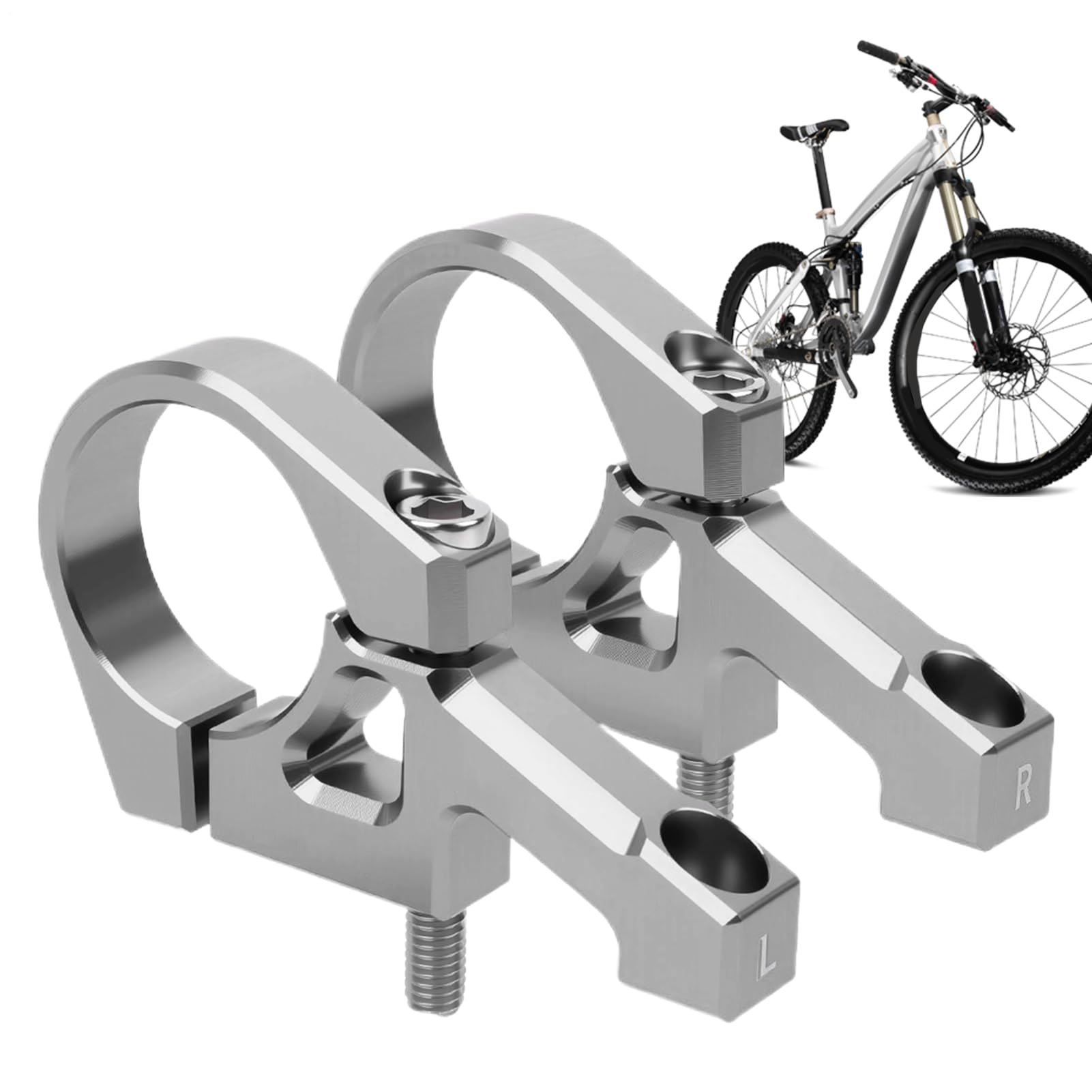 Abrazadera de bicicleta de montaje directo en aleación de aluminio resistente