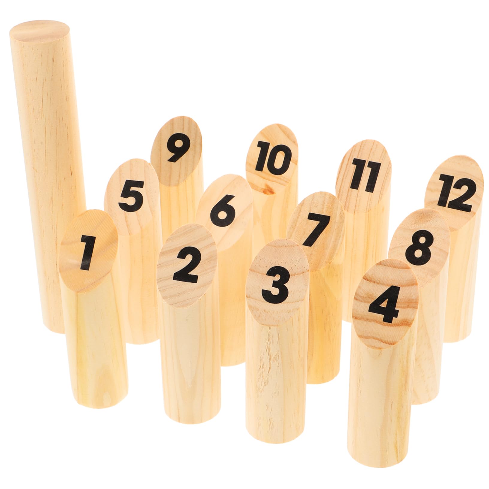 WOONEKY Jeu De Lancer Numéroté en Bois Massif, Kit Complet, Jeu D’extérieur Familial, Jouet Interactif pour Garçon Et Filles Et Adultes, pour Amusement Et Renforcement des Liens Sociaux