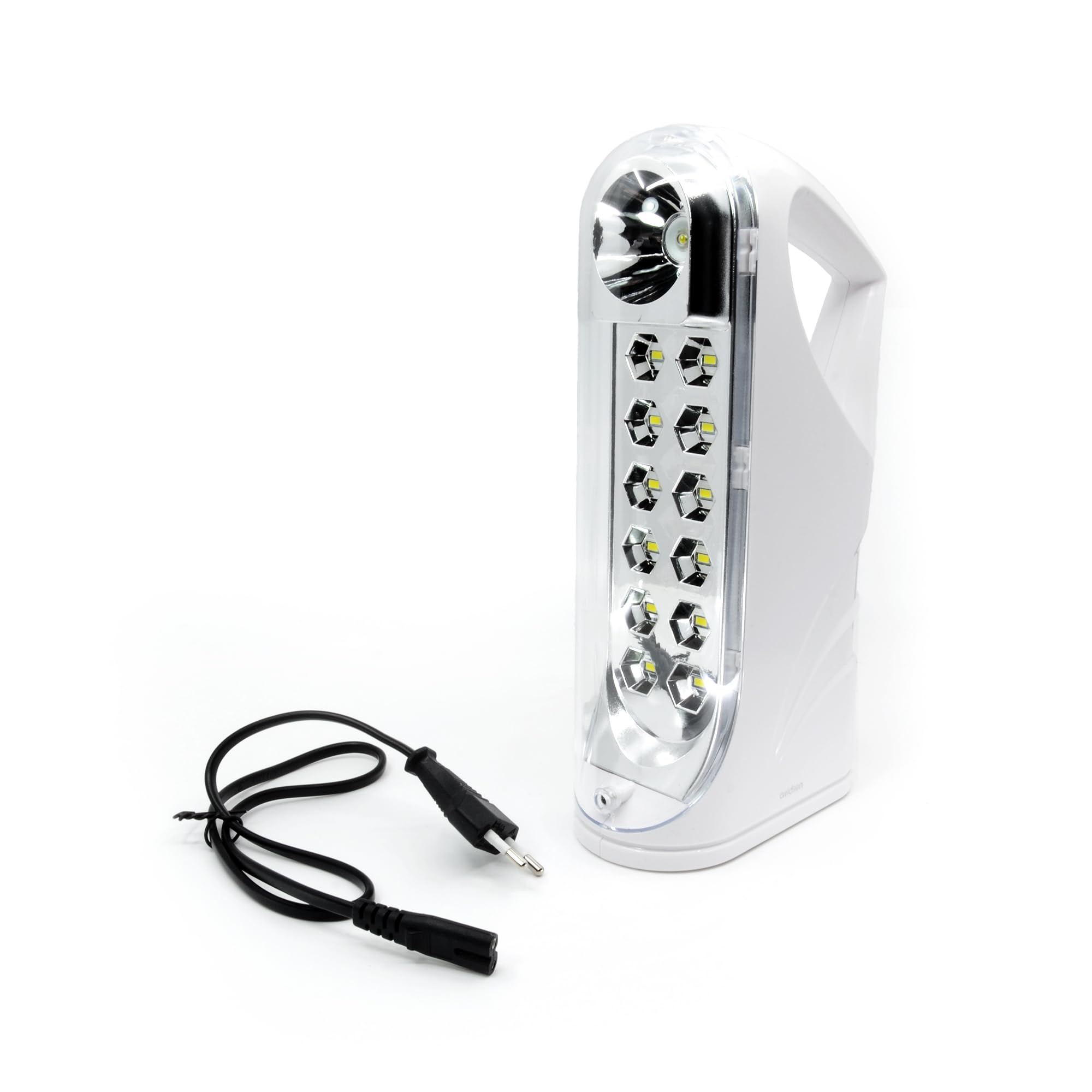 Avidsen 103622 Lampada di Emergenza Portatile con Uscita per Ricarica USB, Bianco