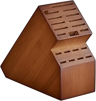 Kitsanery Bamboo Knife Block: 20-Slot Universal Countertop Holder for Knives, Scissors & More - Large, Sturdy Organizer (Knives Not Included)