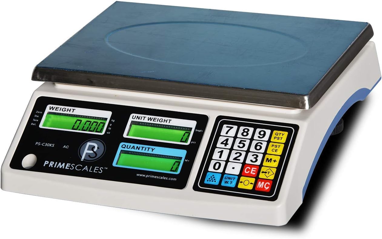PS-C30KS Portable Counting Scale 6.6 lbX 0.0002 lb,Checkweigher with Multiple Weighing Units,10 x APW Memory Locations,New