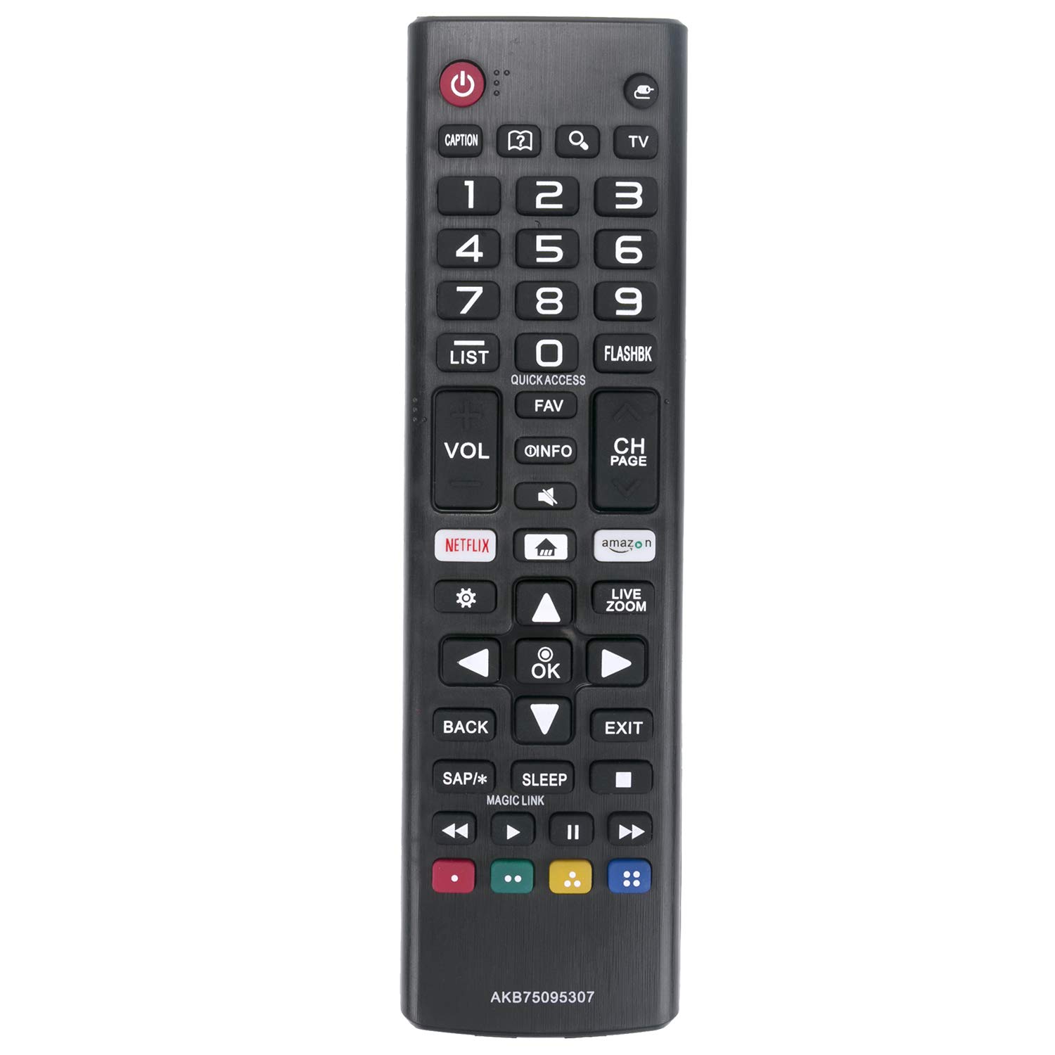 リモコン AKB75095307 交換用 LG LED LCD TV 43UJ6500 43UJ6560 49UJ6500 49UJ6560 55UJ6520 55UJ6540 55UJ6580 60UJ6540用 Amazon.com: AKB75095307 Replaced Remote Control Compatible with LG